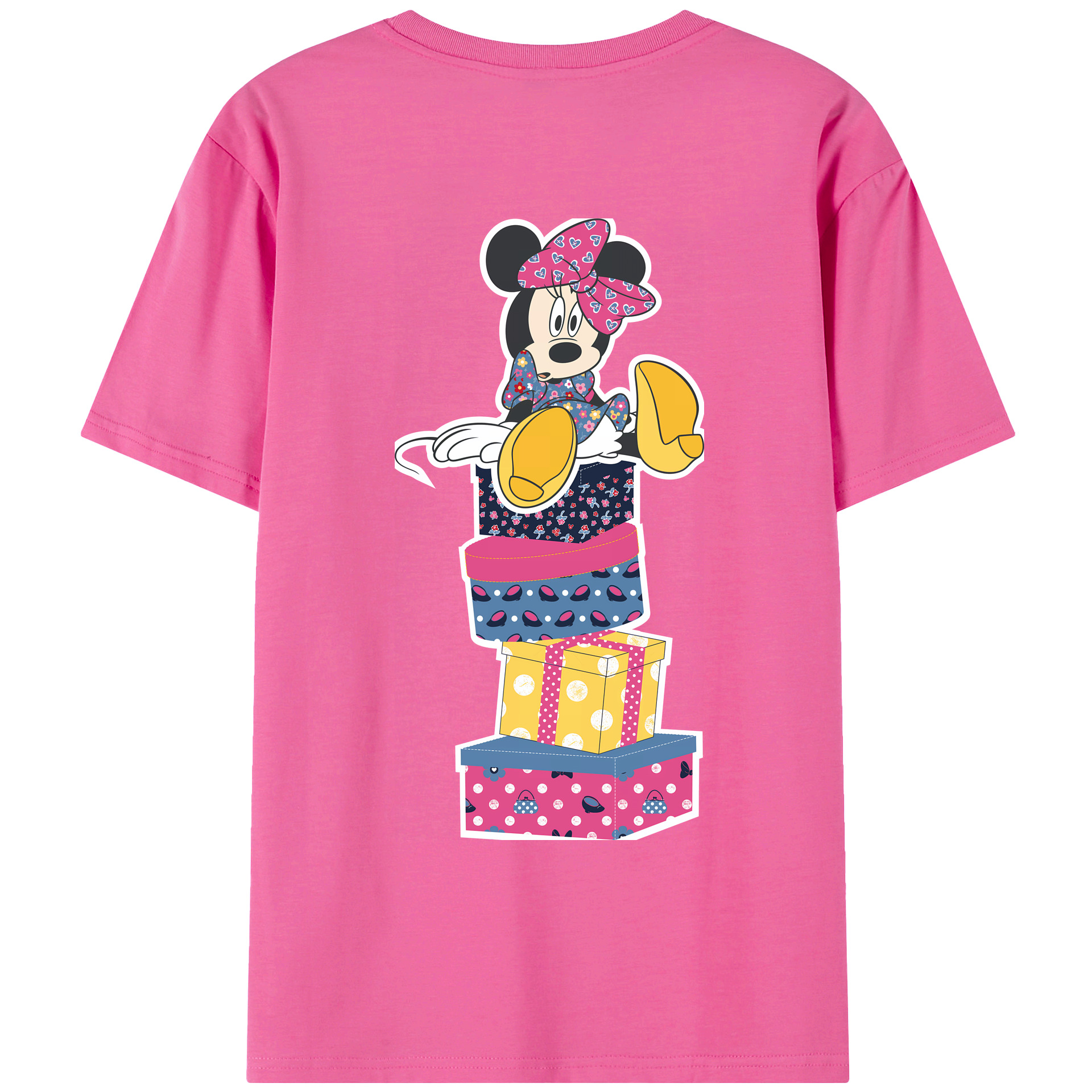 （画像用） ミッキーマウス Mickey Mouse レディース半袖Tシャツ(バックプリント)